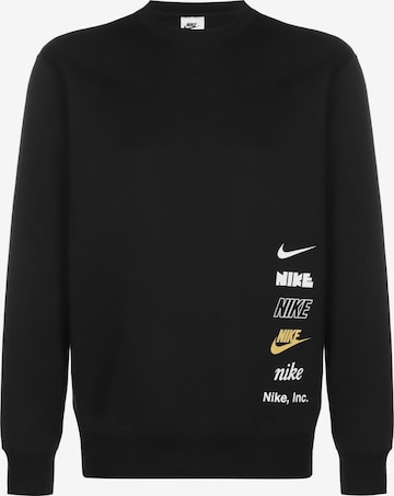 juoda Nike Sportswear Siaurėjantis Sportinio tipo megztinis 'Club Fleece': priekis