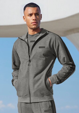 Authentic Le Jogger Sweatjacke in Grau: Vorderseite