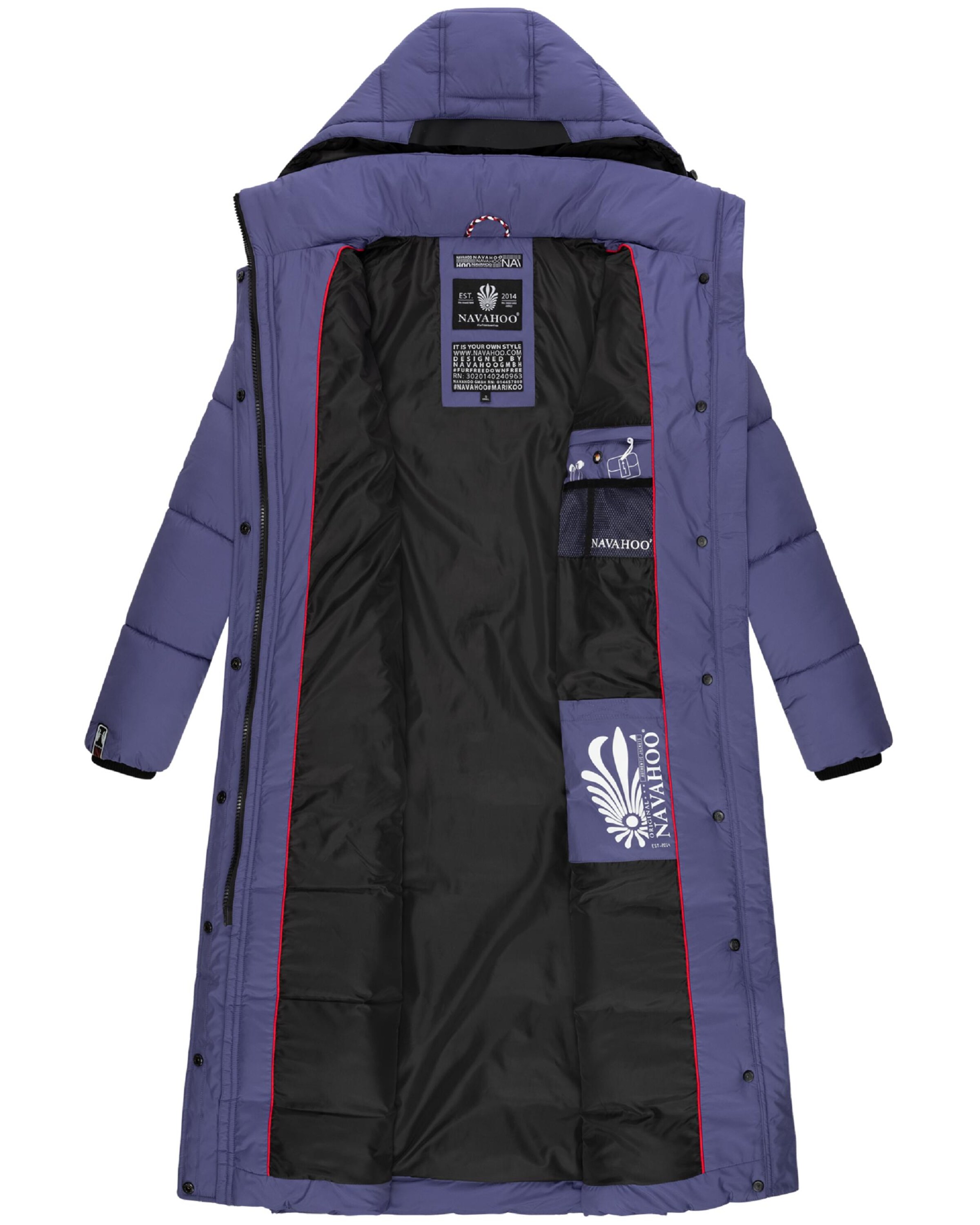 NAVAHOO Zimný kabát 'Isalie' - Fialová