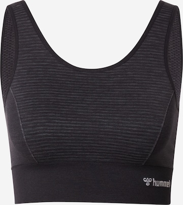 Bustier Soutien-gorge de sport Hummel en noir : devant