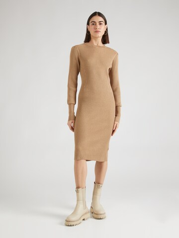 Soft Rebels Knitted dress 'Noa' in Brown: front