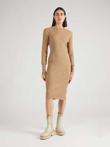 Soft Rebels Knitted dress 'Noa' in Brown: front