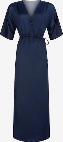 Chic by Lirette Jurk 'Kimono Lotus Natural' in Blauw: voorkant