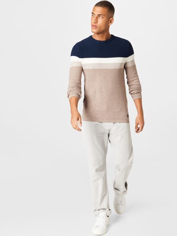 Key Largo Regular fit Sweater 'HANSI' in Beige