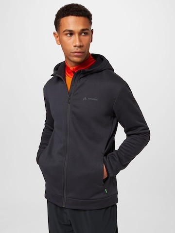 VAUDE Athletic fleece jacket in Black: front