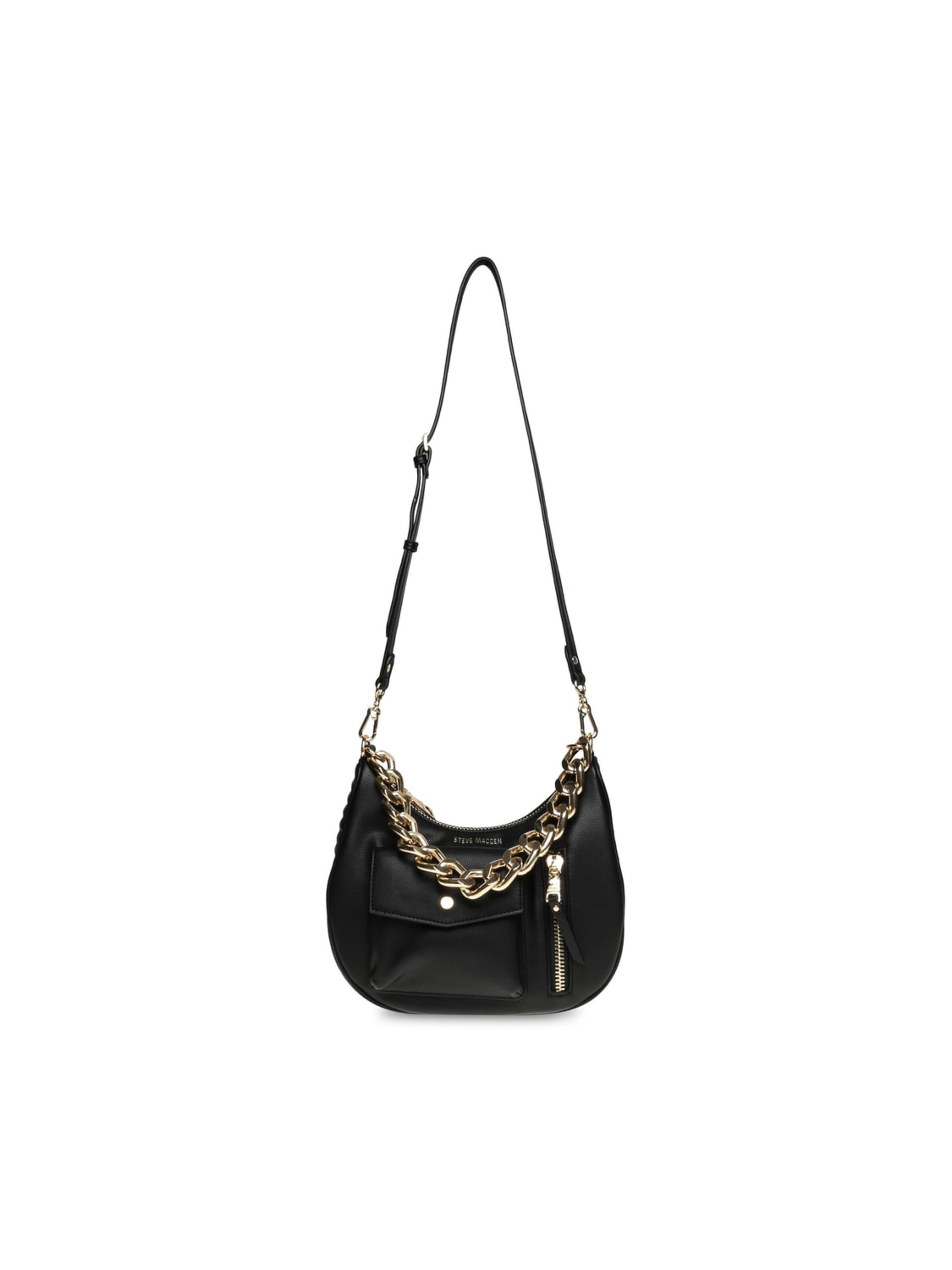 STEVE MADDEN Crossbody Bag 'BOzzy Black / Gold' in Black: front
