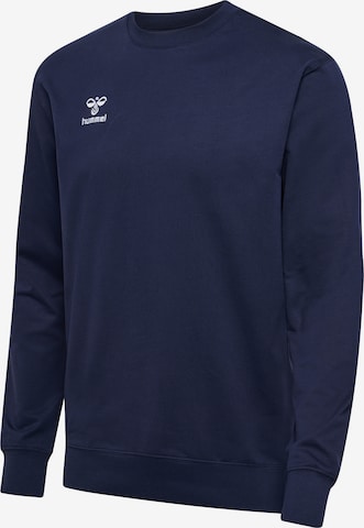 Hummel Sportsweatshirt in Blauw: voorkant