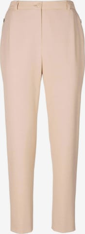 Goldner Slimfit Broek in Beige: voorkant