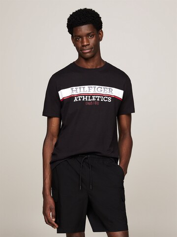 T-Shirt TOMMY HILFIGER en noir : devant