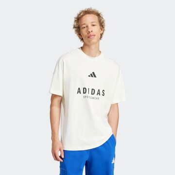 T-Shirt fonctionnel ADIDAS SPORTSWEAR en blanc : devant
