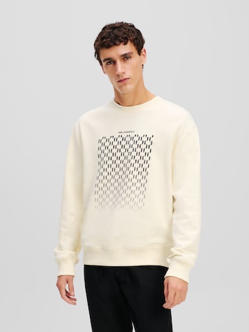 Karl Lagerfeld - Sudadera en blanco: frente