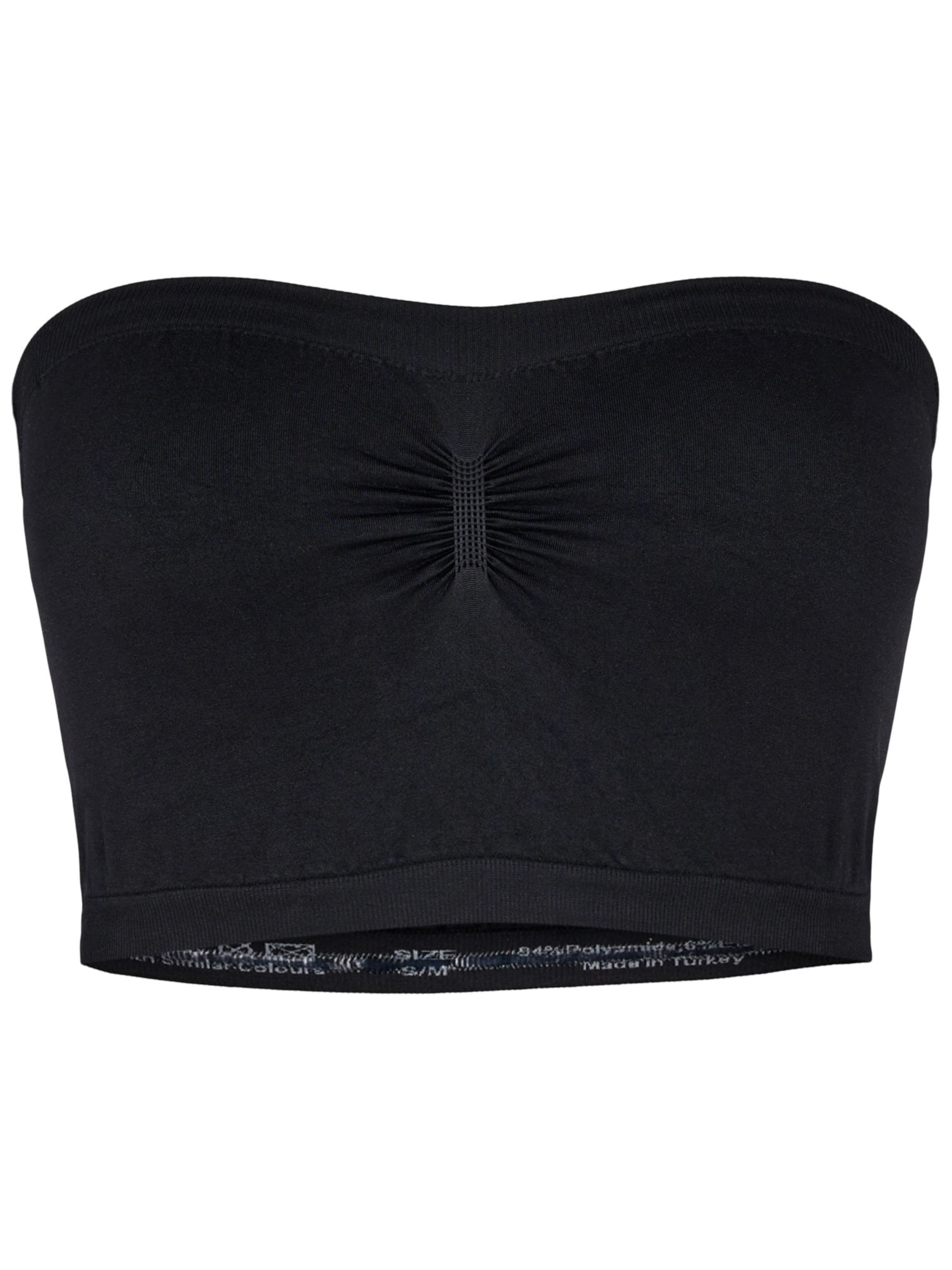 Devoted by Zizzi Bandeau Podprsenka 'LCHARLI' – černá: přední strana