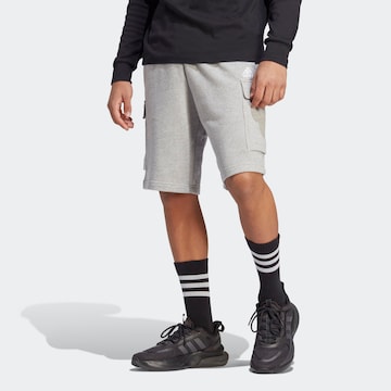 ADIDAS SPORTSWEAR - Regular Calças de desporto 'Essentials' em cinzento: frente