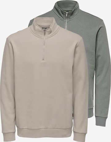 Only & Sons Sweatshirt 'Ceres' in Grey: front