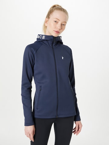 PEAK PERFORMANCE Sports sweat jacket 'Rider' in Blue: front