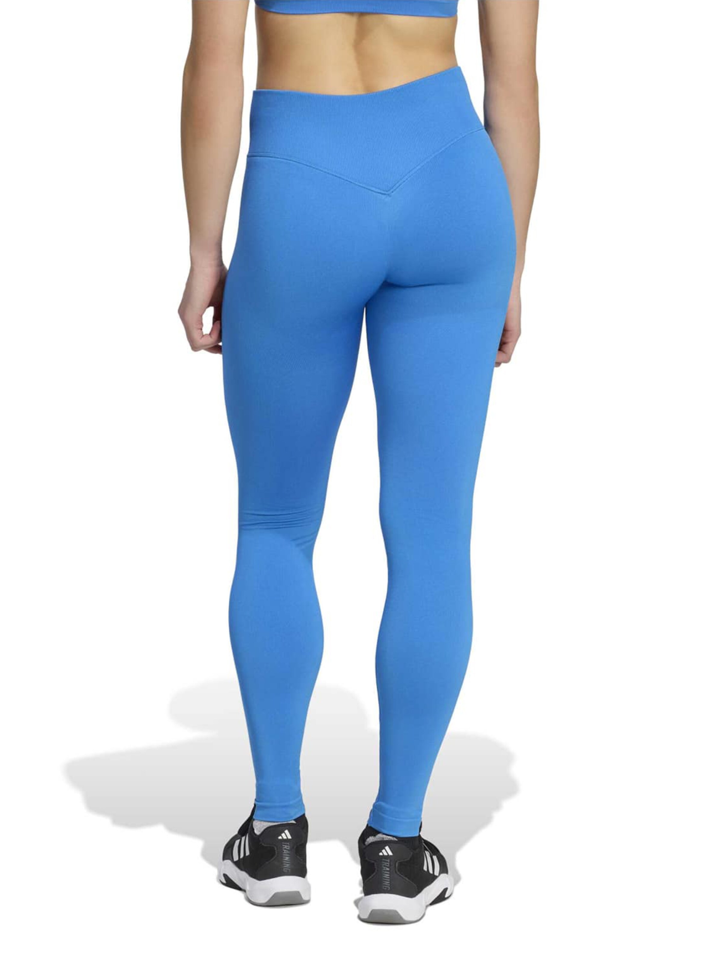 ADIDAS PERFORMANCE Skinny Sportnadrágok 'WE SCRUNCH' - kék