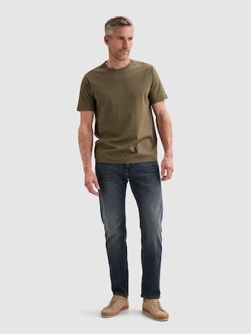 VANGUARD Paita 'T-shirt in mercerized cotton with crewneck' värissä vihreä