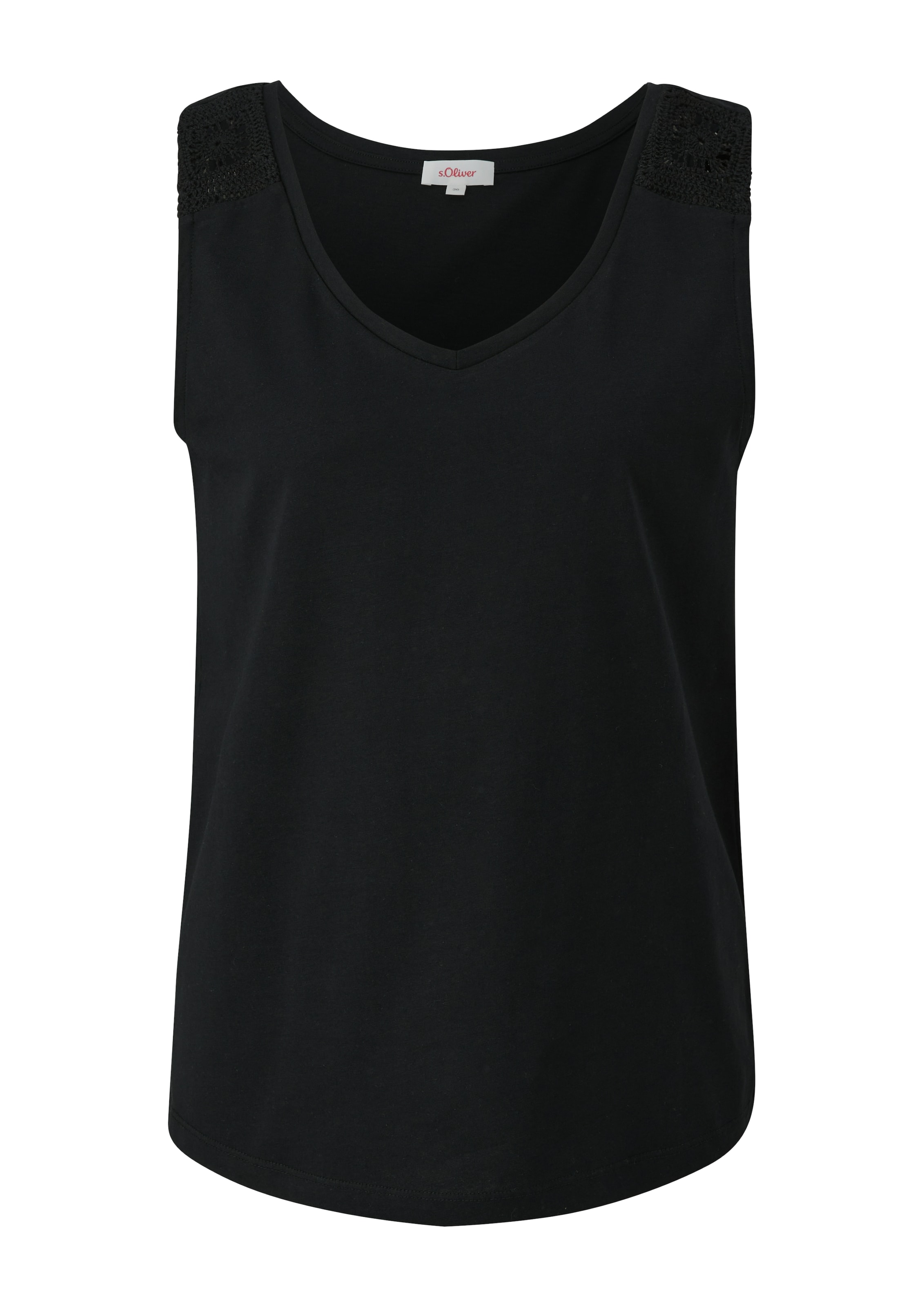 Top di s.Oliver in nero: frontale