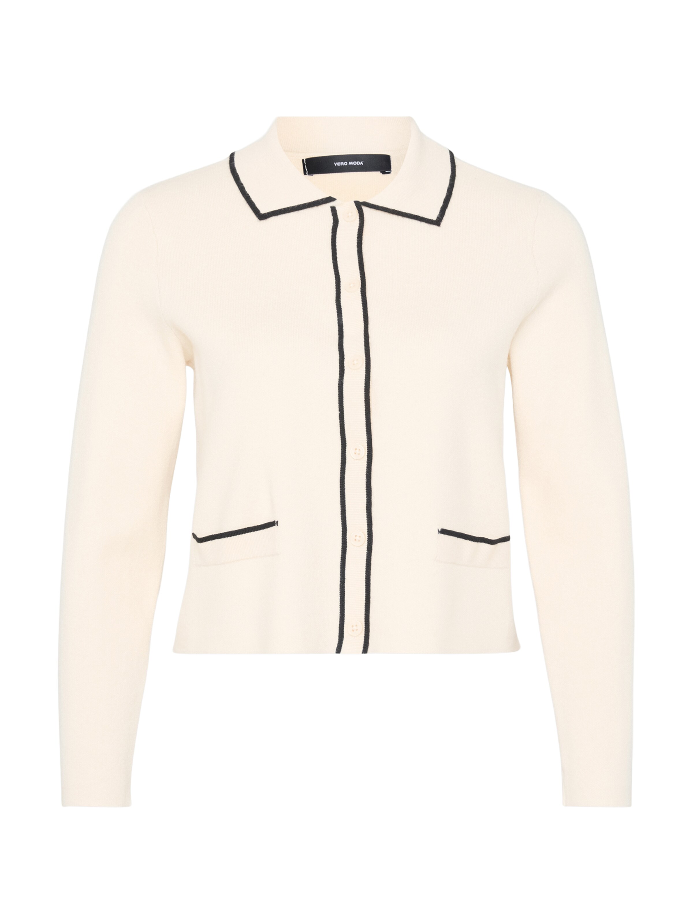 Vero Moda Petite Knit cardigan 'VMGOLD' in Beige: front