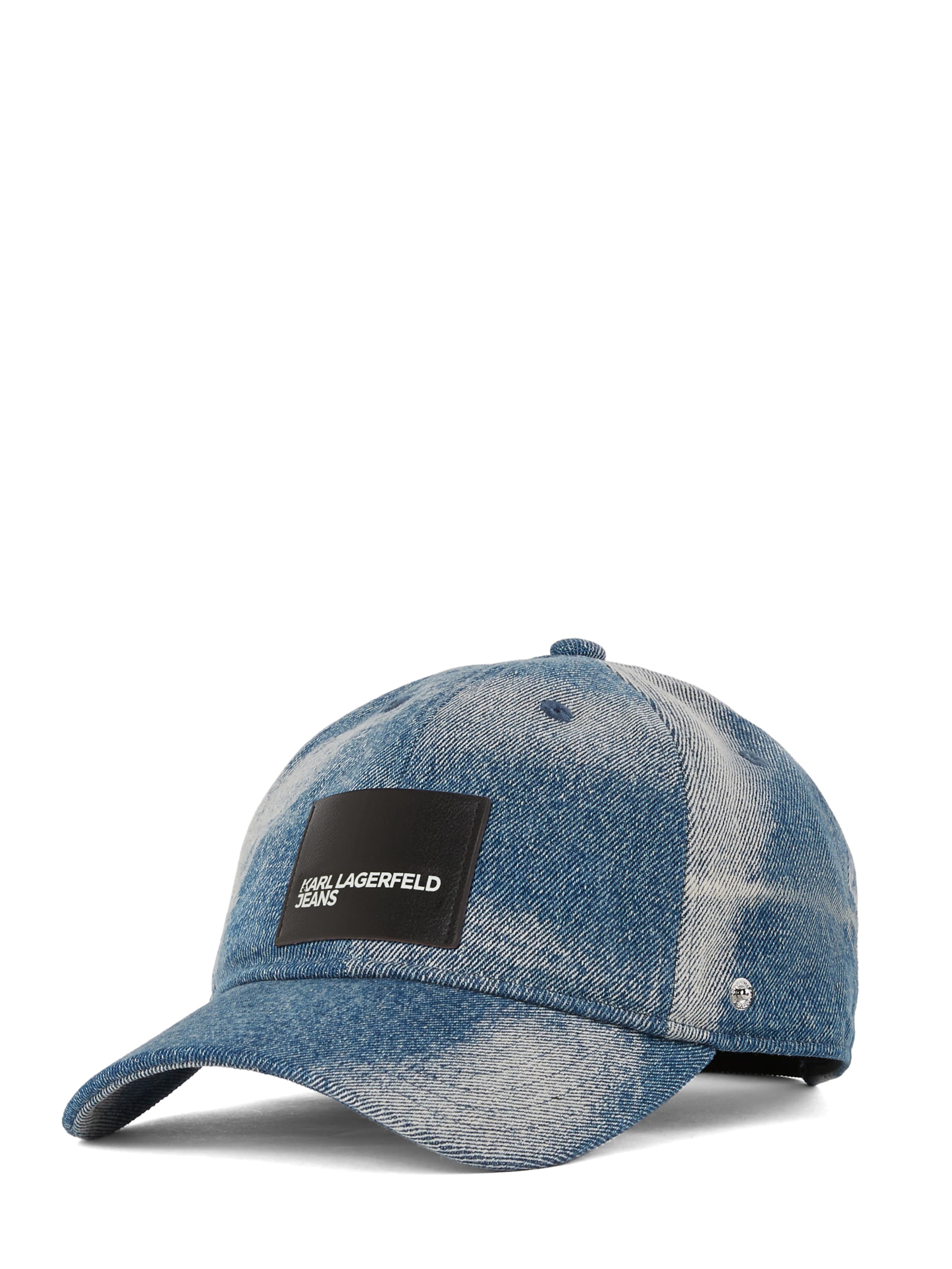 KARL LAGERFELD JEANS Čiapka 'BLEACHED' - Modrá: predná strana