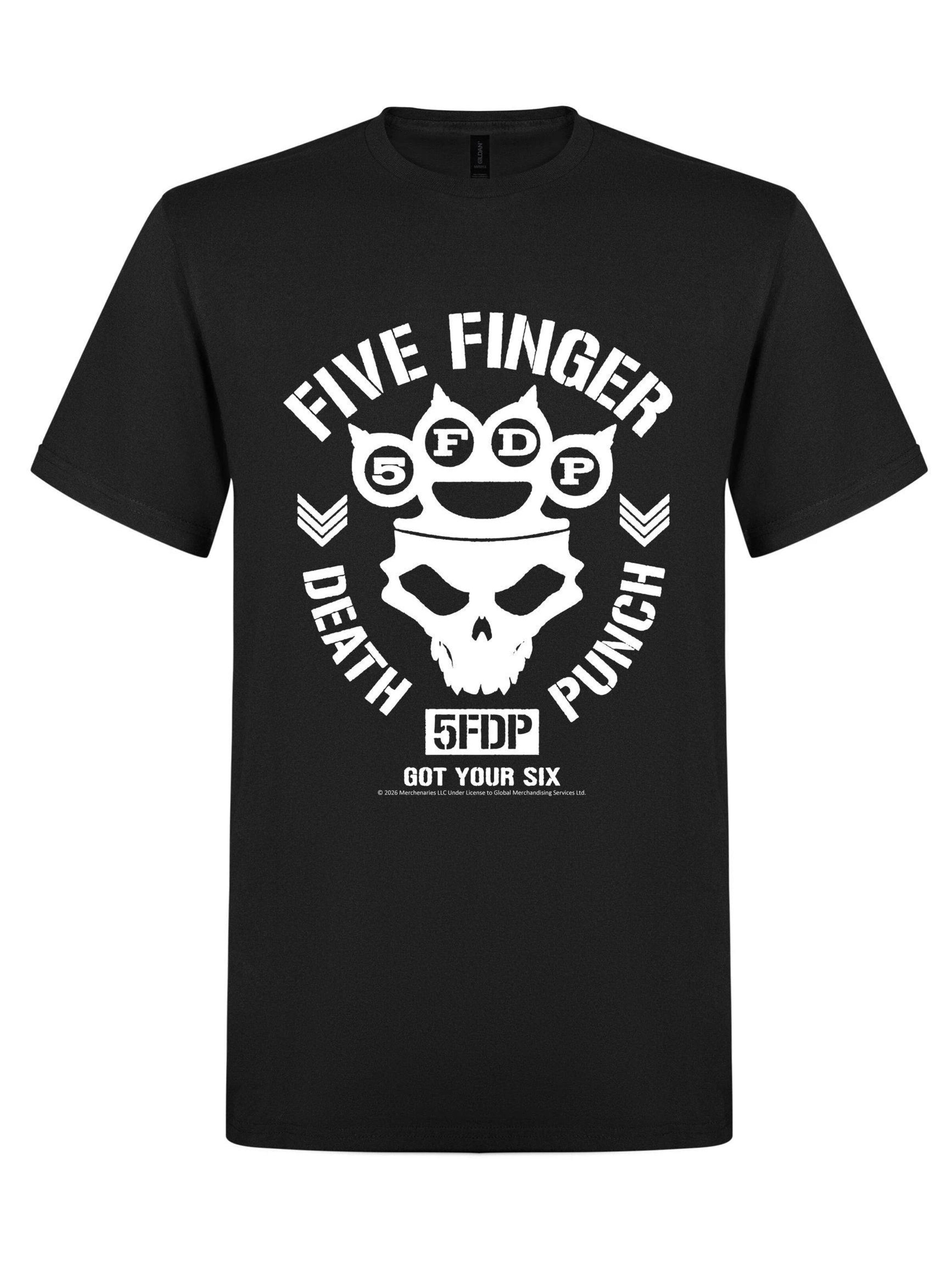 Five Finger Death Punch Shirt 'Five Finger Death Punch Army T-Shirt' in Black: front