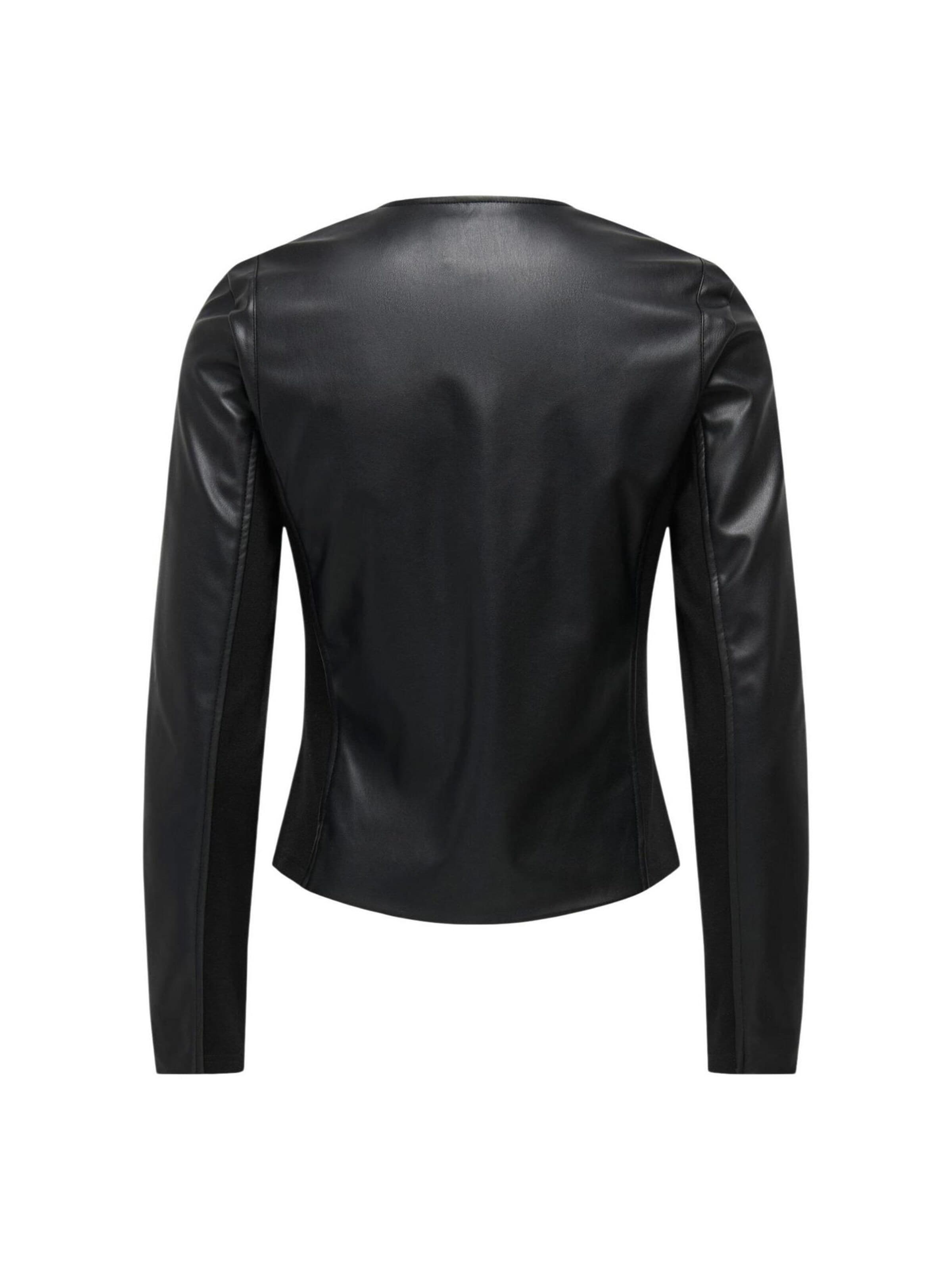 Giacca di mezza stagione 'ONLBITTEN MIX FAUX LEATHER JACKET CC OTW 15373291' di ONLY in nero