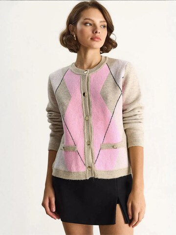 Bianco Lucci Strickjacke in Beige: Vorderseite