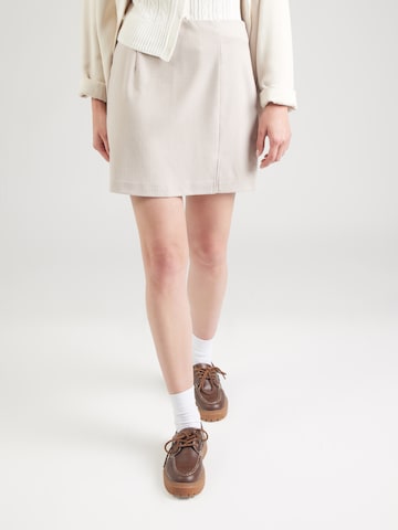 Gonna 'OBJLISA' di OBJECT in beige: frontale
