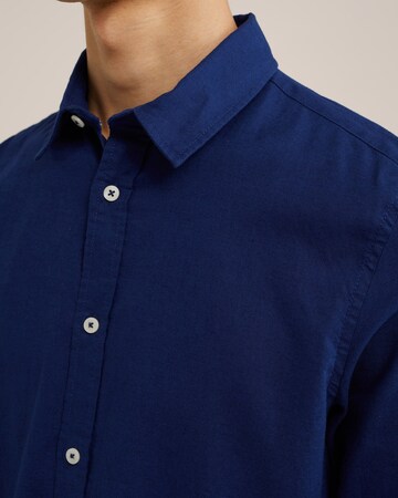 WE Fashion - Ajuste estrecho Camisa en azul