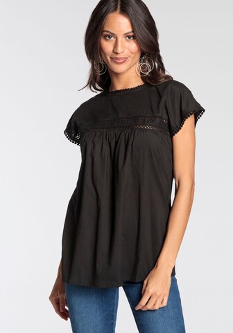 LAURA SCOTT Blouse in Black: front