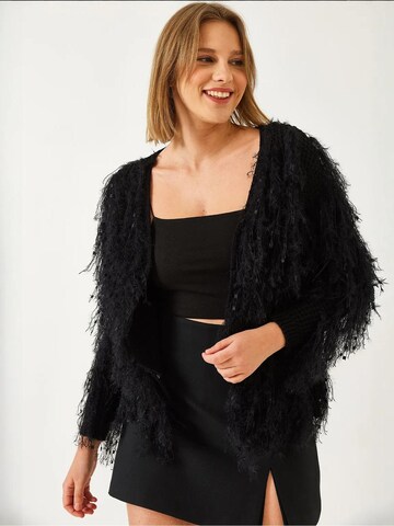 Bianco Lucci Strickjacke in Schwarz