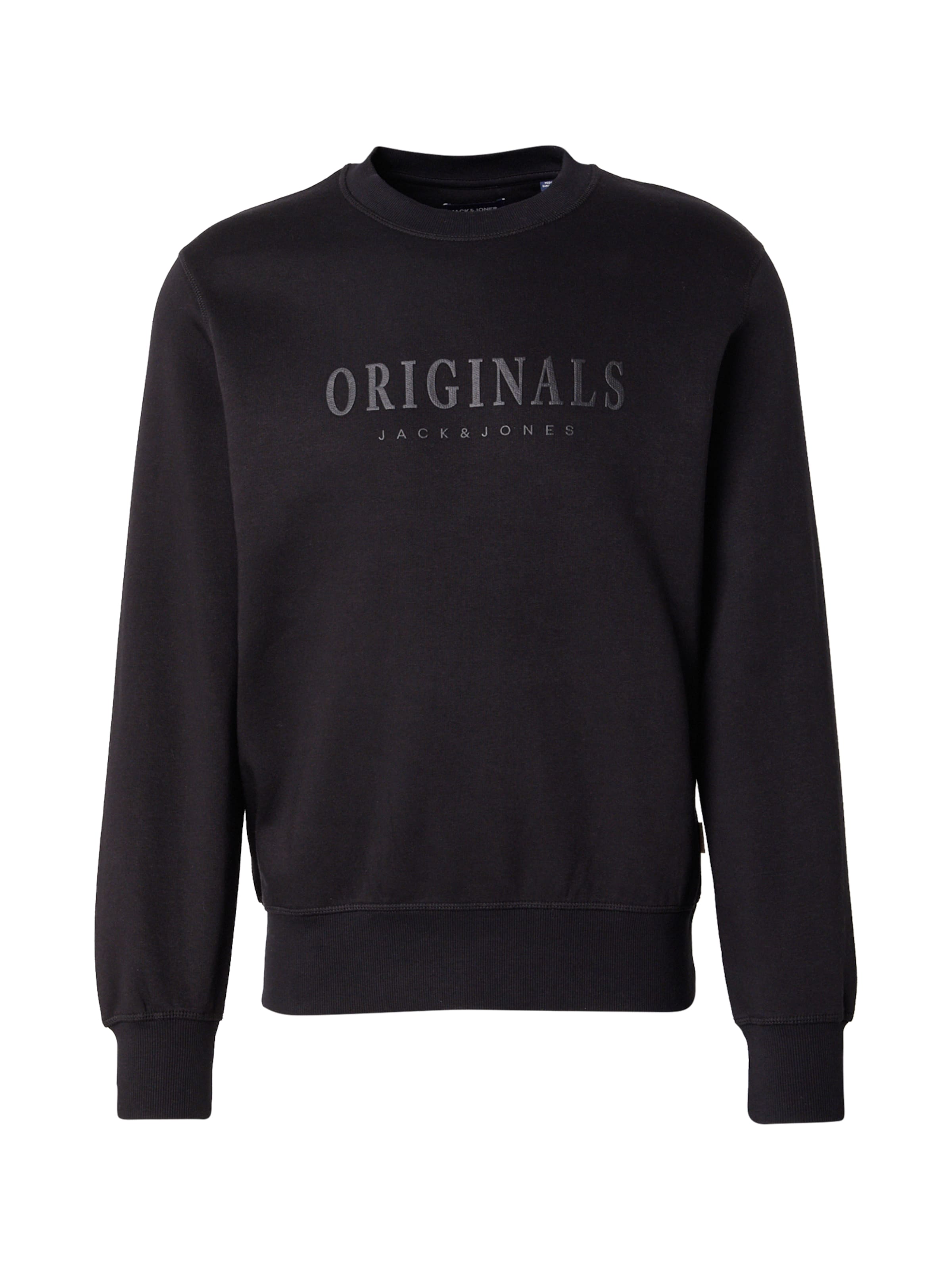melns JACK & JONES Sportisks džemperis 'JWHFREDERIKSBERG': no priekšpuses