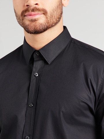 HUGO Kitsas lõige Triiksärk 'Elisha', värv must