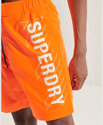 Superdry Badeshorts 'Classic' in Orange