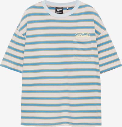 Pull&Bear Paita 'STWD' koossa XS värissä taivaansininen / oliivi / valkoinen, Tuotenäkymä