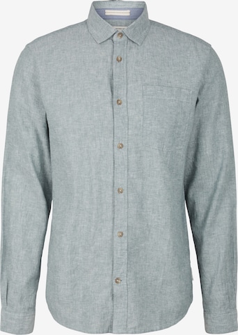 TOM TAILOR Button Up Shirt in Blue: front