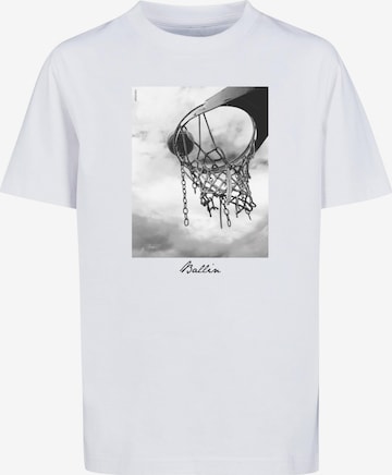 Mister Tee Shirt 'Ballin' in Weiß: predná strana