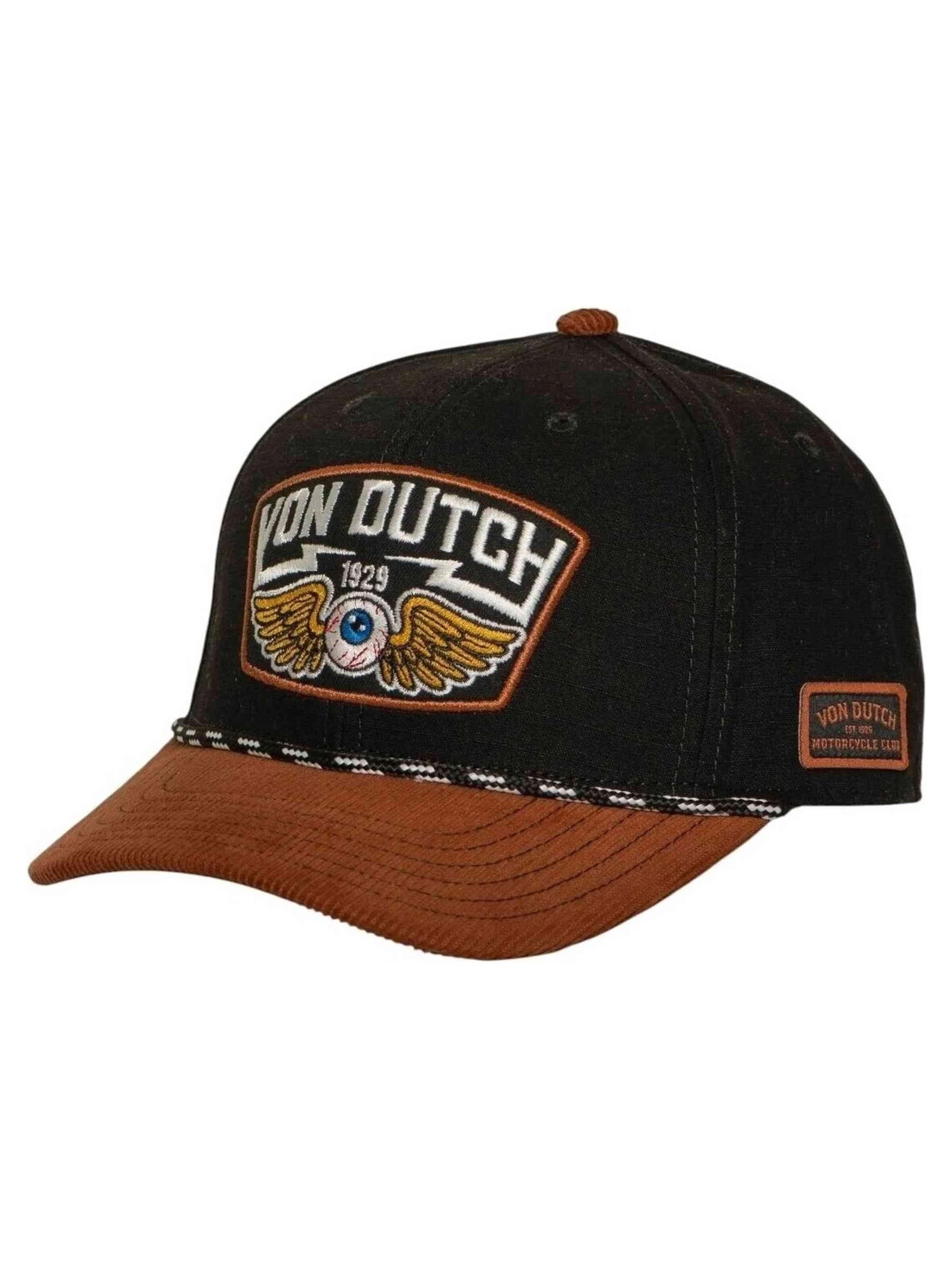 Von Dutch Kšiltovka 'Gorra von dutch negra bordados sem16 trucker cap' – černá: přední strana