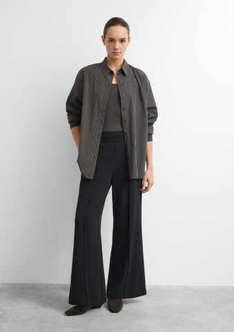 COMMA Wide leg Trousers in Black: front