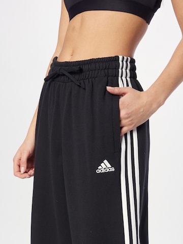 ADIDAS SPORTSWEAR Tapered Workout Pants 'Essentials' in Black