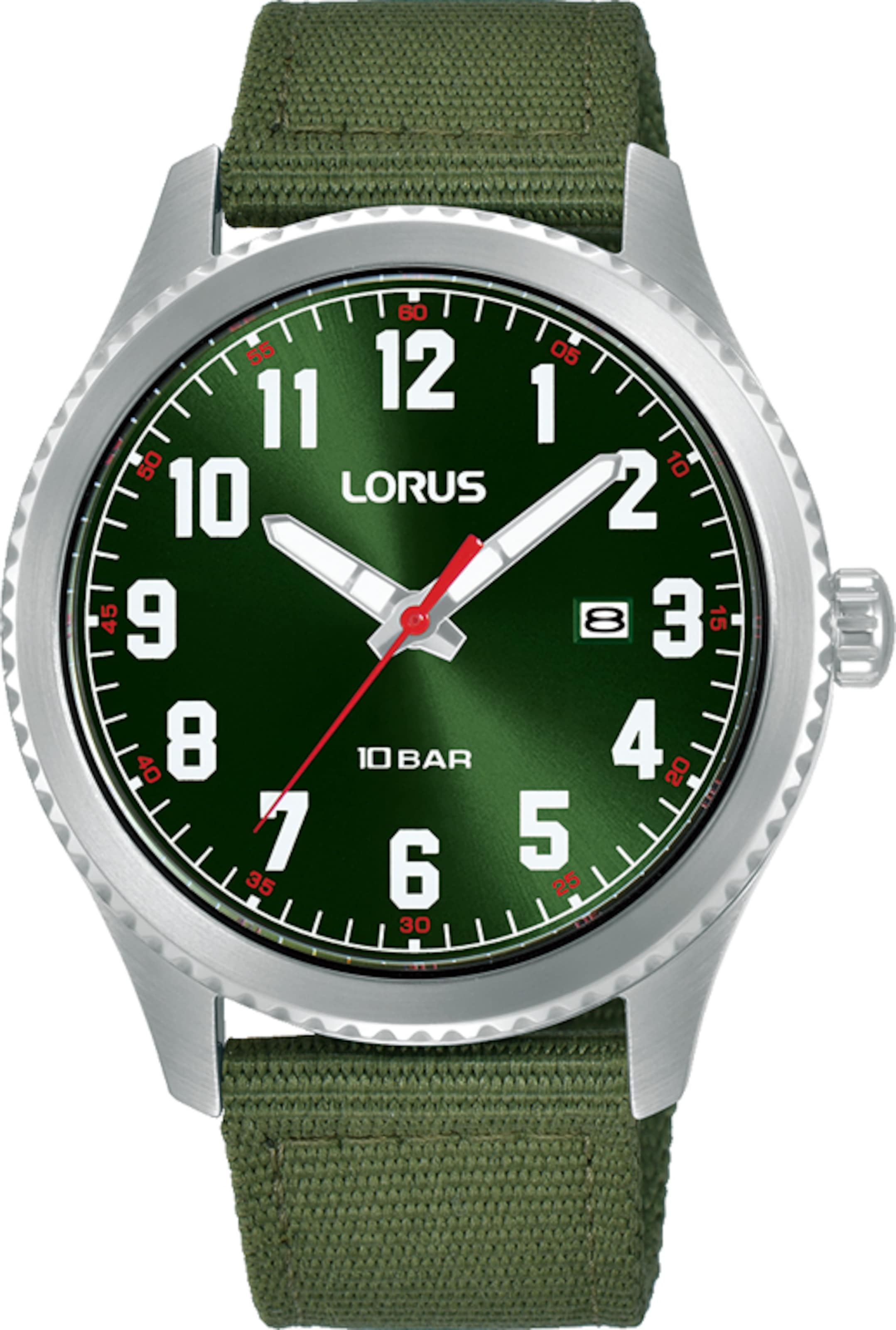 LORUS Analog Watch in Green: front