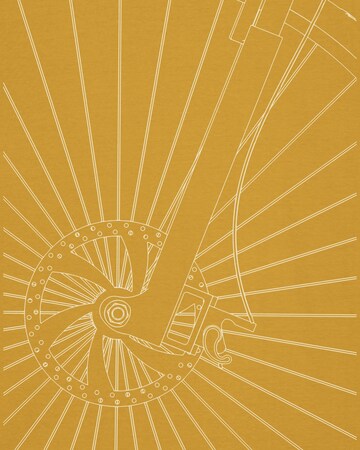 T-Shirt 'Fahrradspeichen' Watapparel en jaune