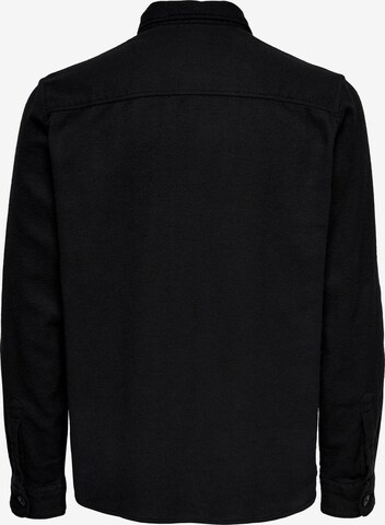 Regular fit Camicia 'Milo' di Only & Sons in nero
