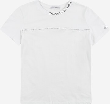 Calvin Klein Jeans T-Shirt in Weiß: predná strana