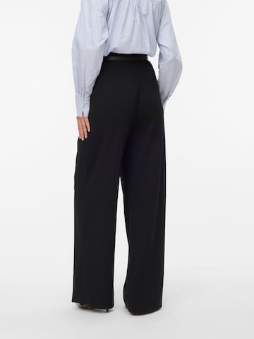 VERO MODA Wide Leg Bukser med lægfolder 'VMEda' i sort