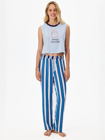Chemise de nuit 'Lounge-Oberteile' Penti en bleu : devant