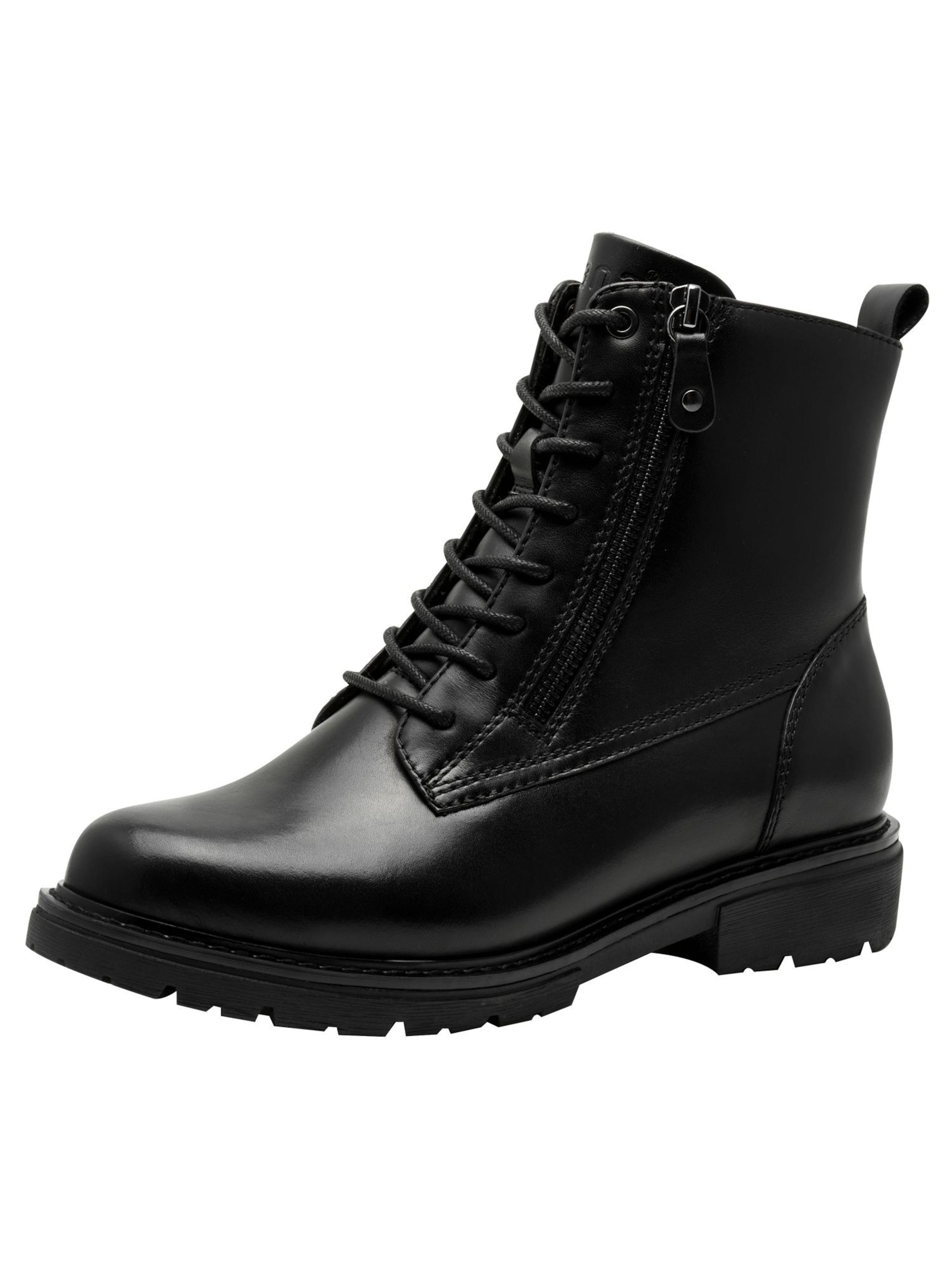 JANA Schnürstiefelette in Schwarz: Vorderseite