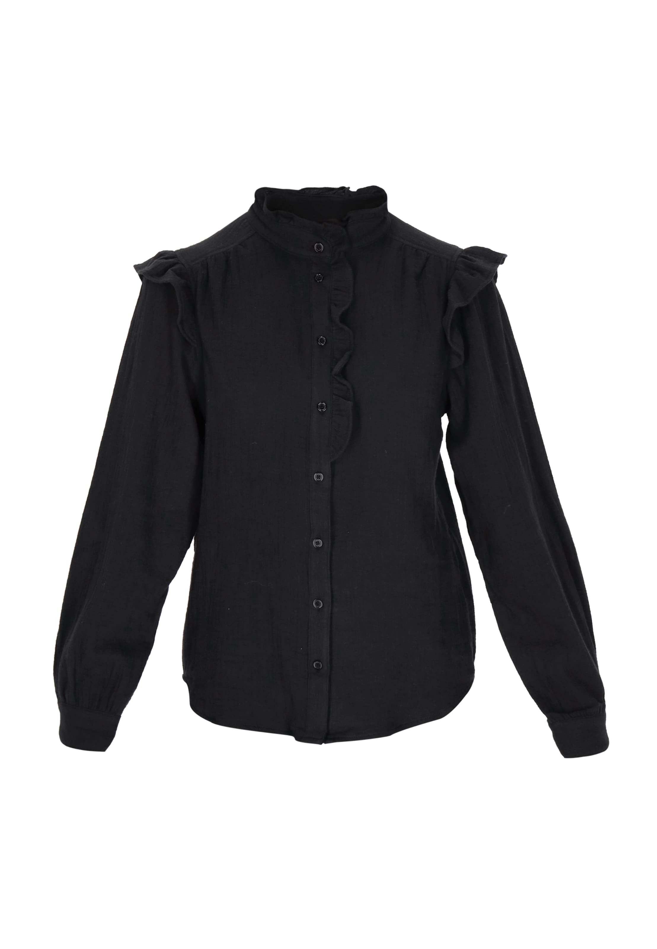 ROCKEASY Bluse in Schwarz: Vorderseite