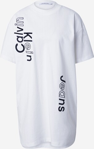 Calvin Klein Jeans - Vestido en blanco: frente