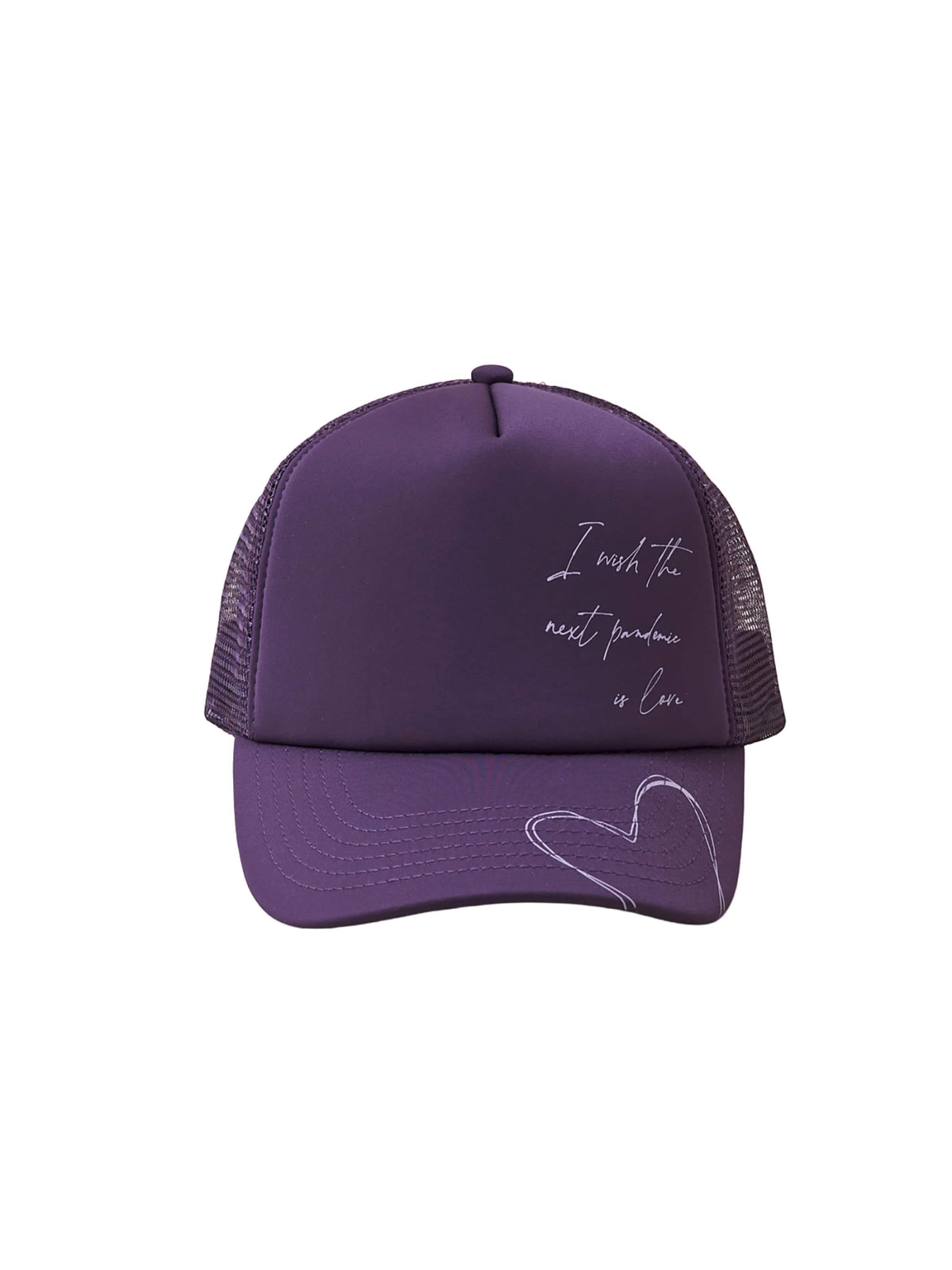 THE ODDS Cap 'I Wish The Next Pandemic Is Love Trucker Cap/ LMTD edition' in Purple: front